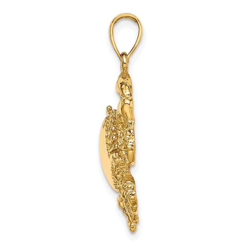 14K Gelbgold Krabben-Charm