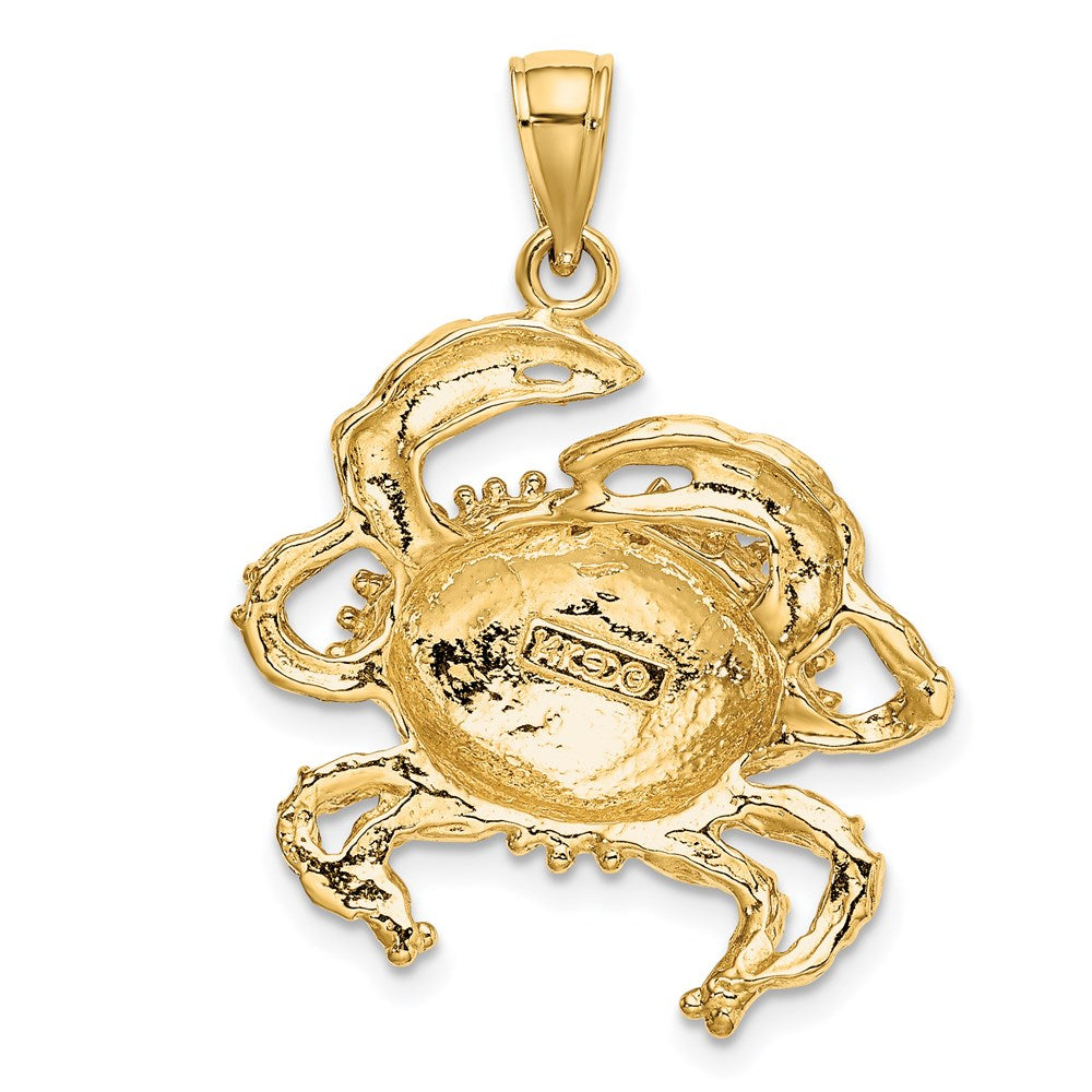 14K Gelbgold Krabben-Charm
