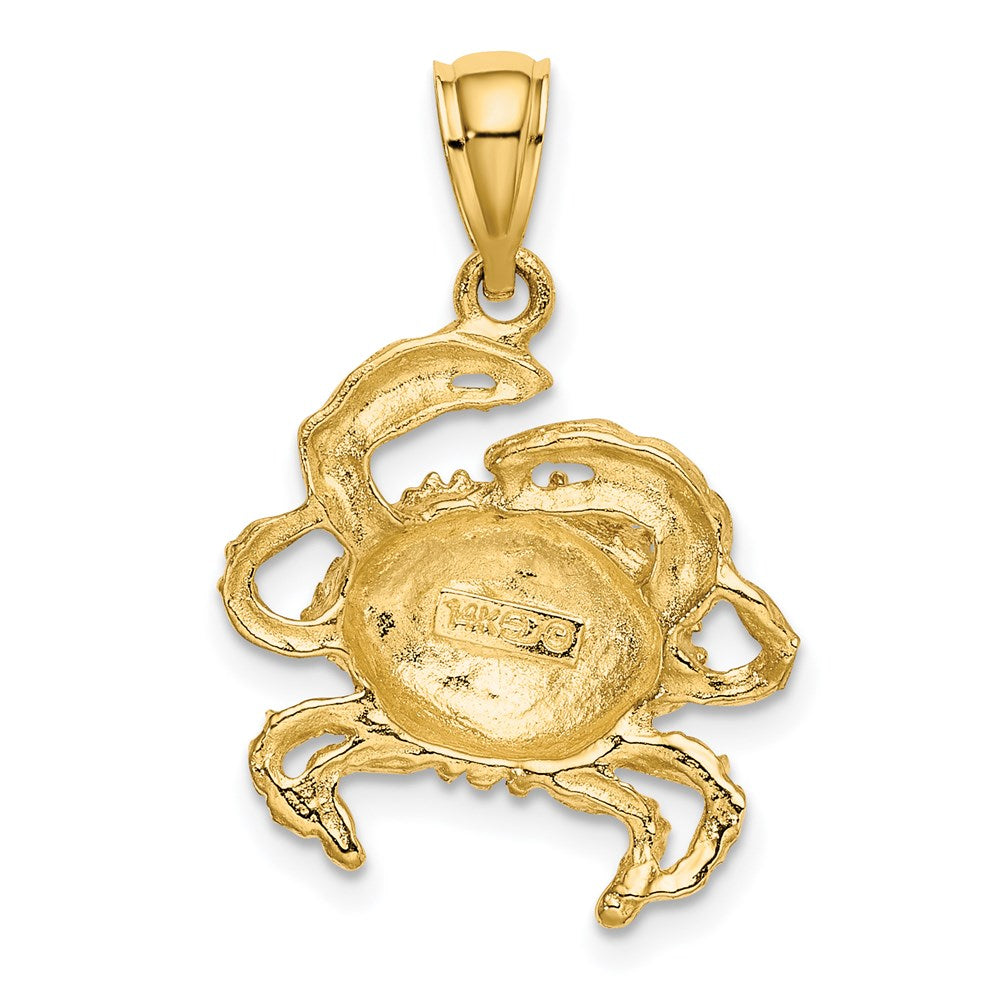 14K Gelbgold Krabben-Charm