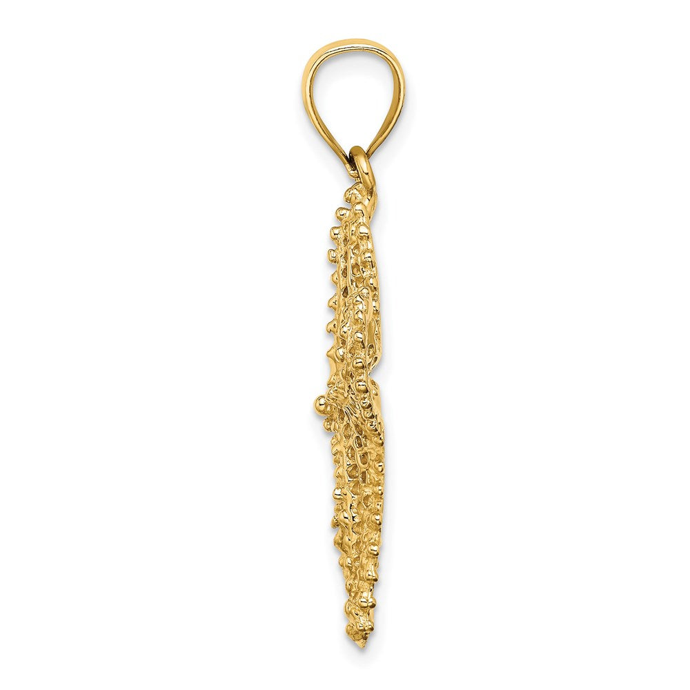 14K Gelbgold Seestern-Charm mit Durchbrechungen
