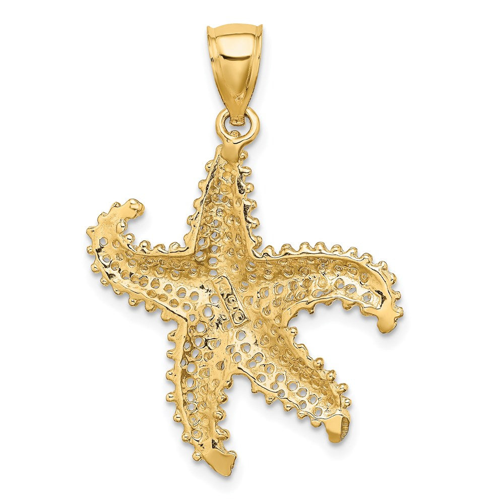 14K Gelbgold Seestern-Charm mit Durchbrechungen