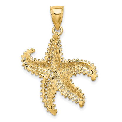 14K Gelbgold Seestern-Charm mit Durchbrechungen