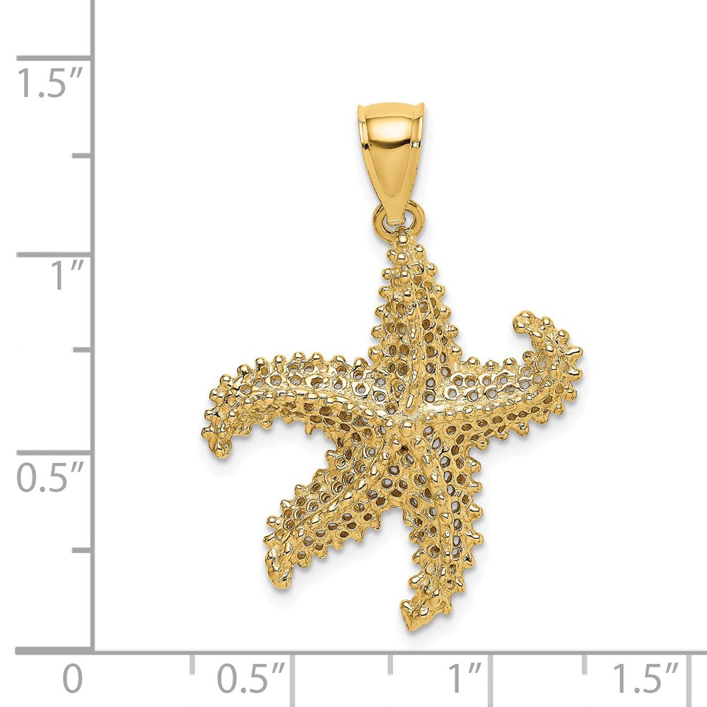 14K Gelbgold Seestern-Charm mit Durchbrechungen