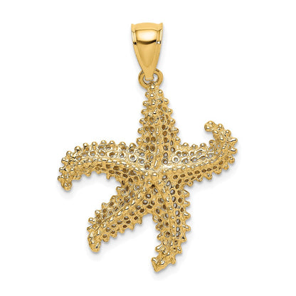 14K Gelbgold Seestern-Charm mit Durchbrechungen