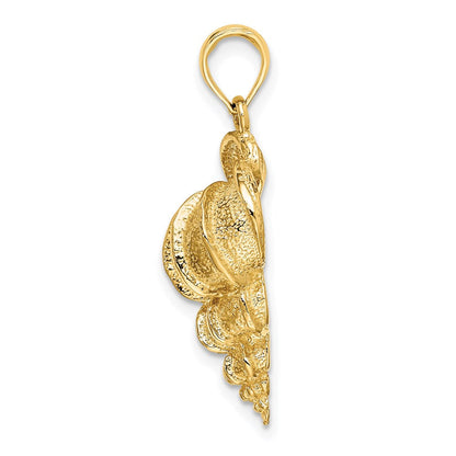14K Gelbgold Wentletrap-Muschel-Charm