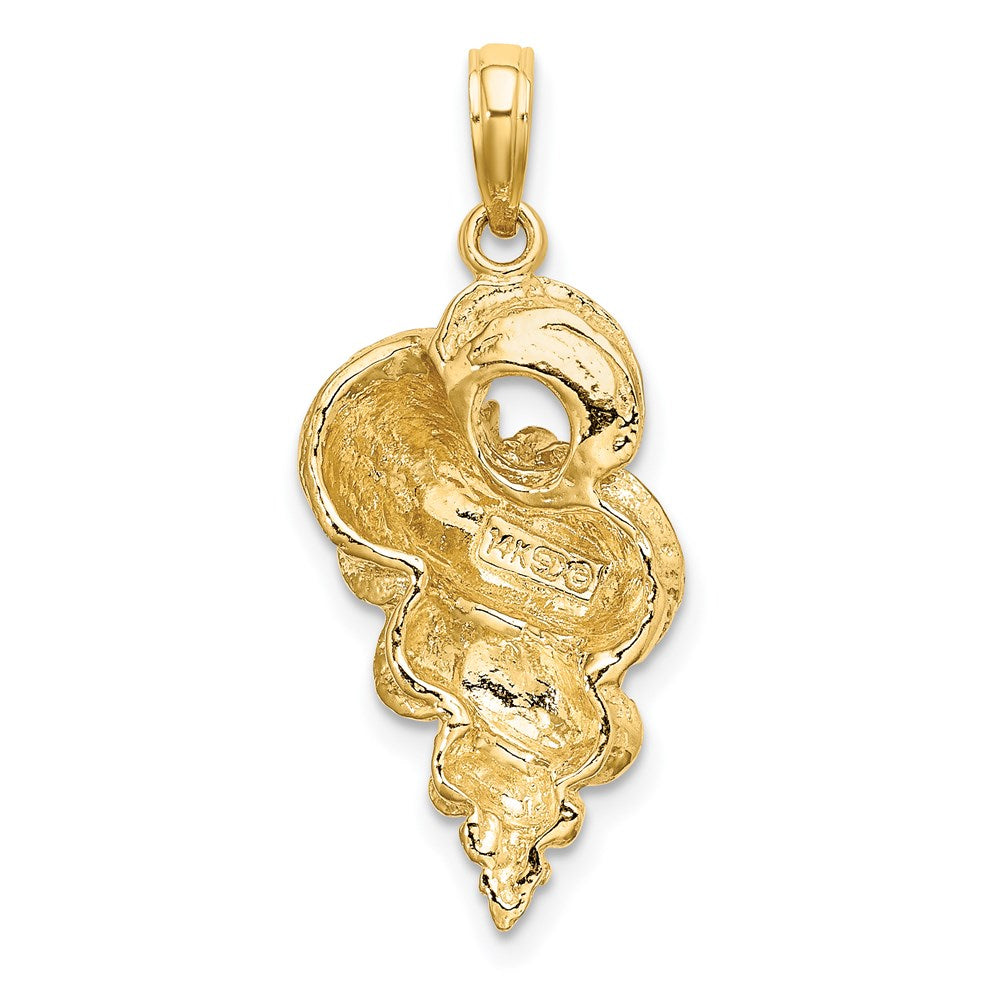 14K Gelbgold Wentletrap-Muschel-Charm
