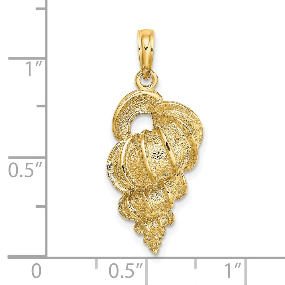 14K Gelbgold Wentletrap-Muschel-Charm