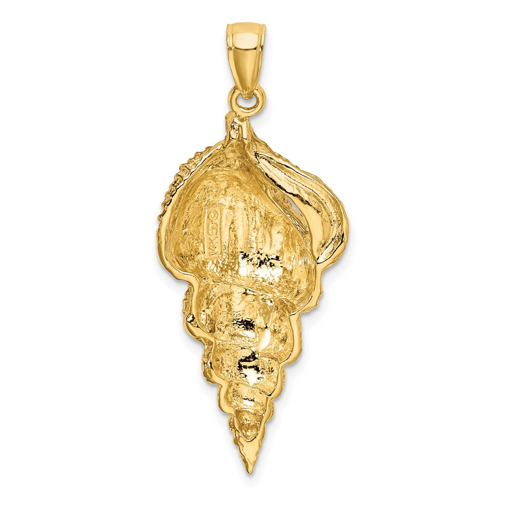 14K Gelbgold Wendeltreppenschnecken-Muschel-Charm