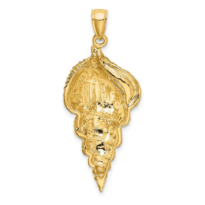 14K Gelbgold Wendeltreppenschnecken-Muschel-Charm