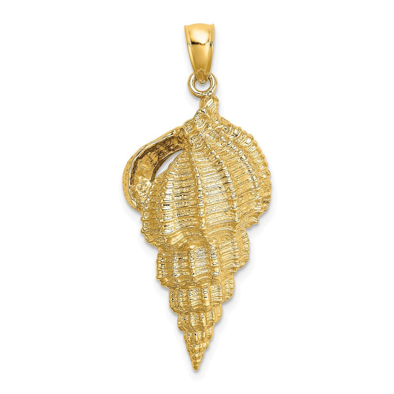 14K Gelbgold Wendeltreppenschnecken-Muschel-Charm
