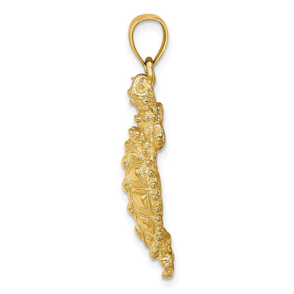 14 Karat Gelbgold Landschildkröten-Charm