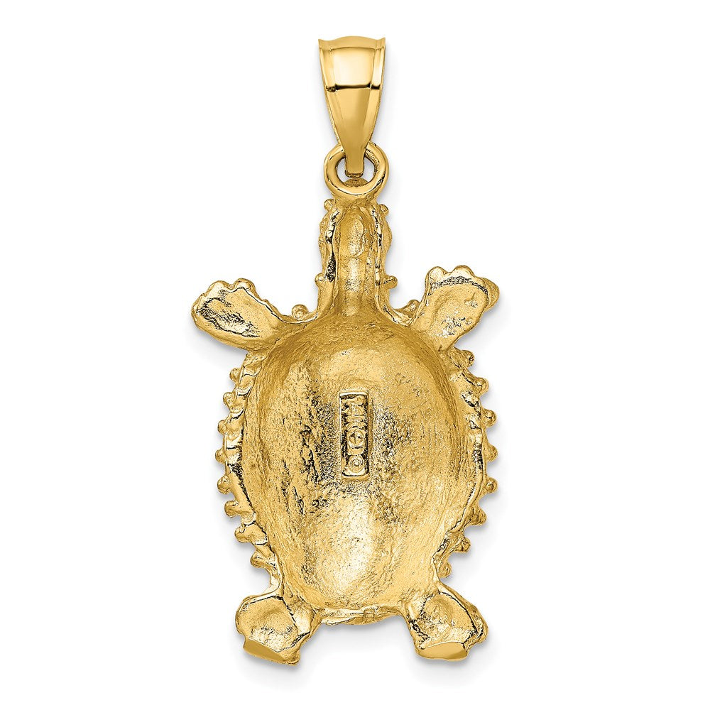 14 Karat Gelbgold Landschildkröten-Charm