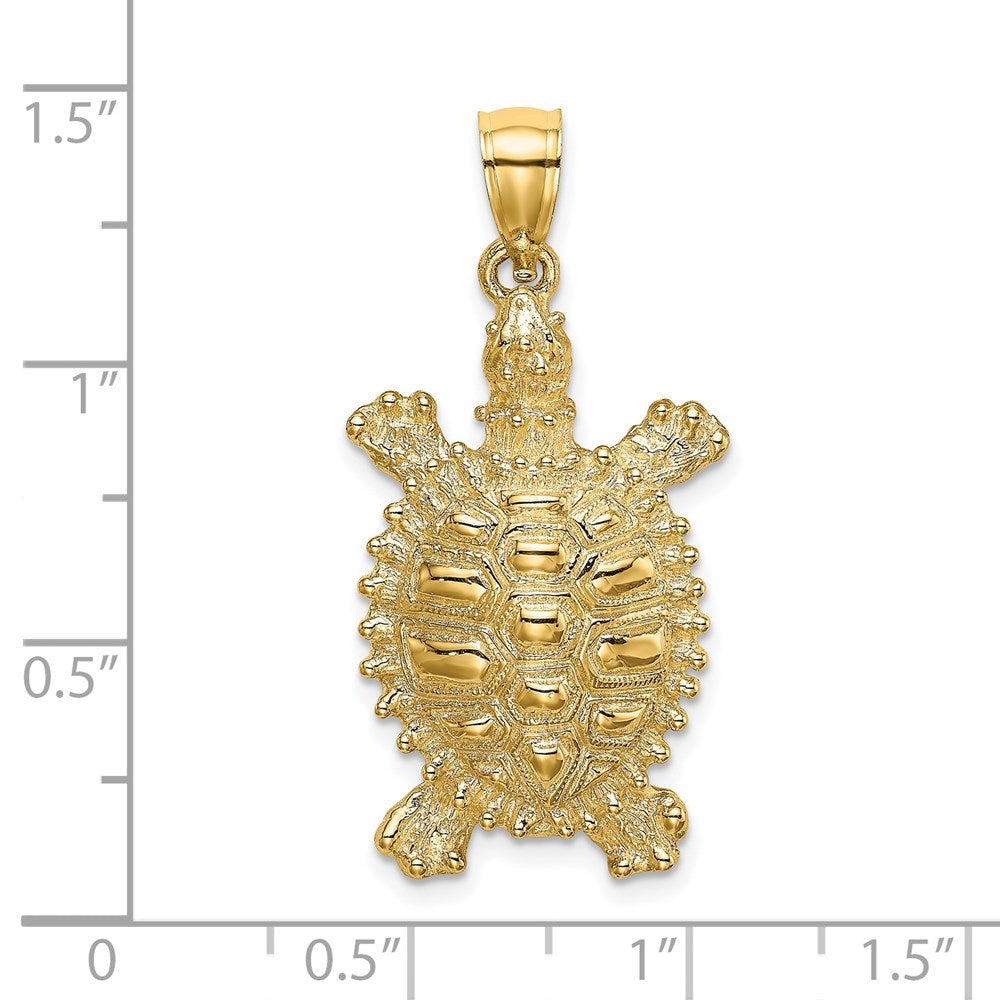 14 Karat Gelbgold Landschildkröten-Charm