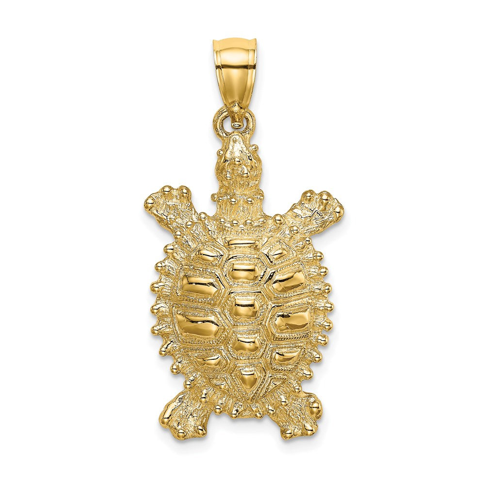 14 Karat Gelbgold Landschildkröten-Charm