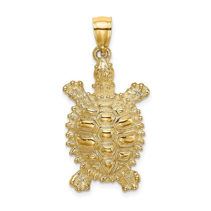14 Karat Gelbgold Landschildkröten-Charm