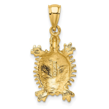 14K Gelbgold Landschildkröte-Charm