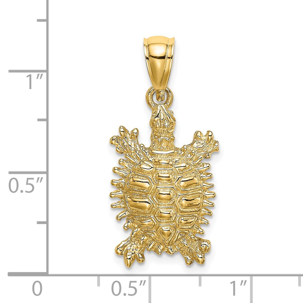 14K Gelbgold Landschildkröte-Charm