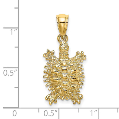 14K Gelbgold Landschildkröte-Charm