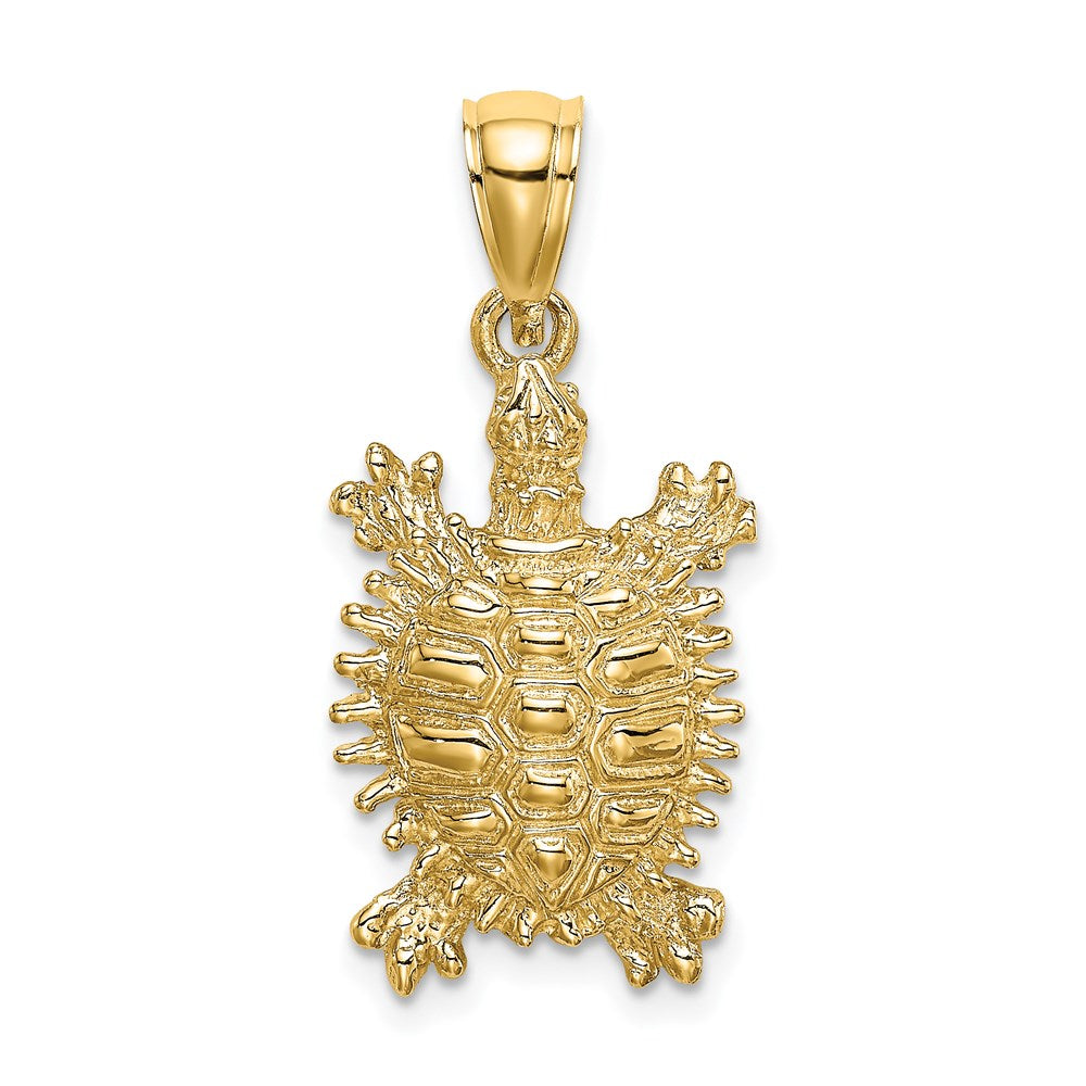 14K Gelbgold Landschildkröte-Charm