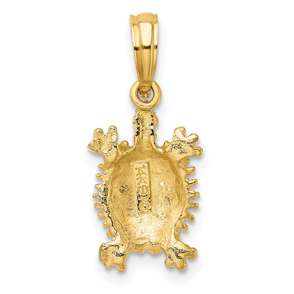 14K Gelbgold Land Schildkröte Charm