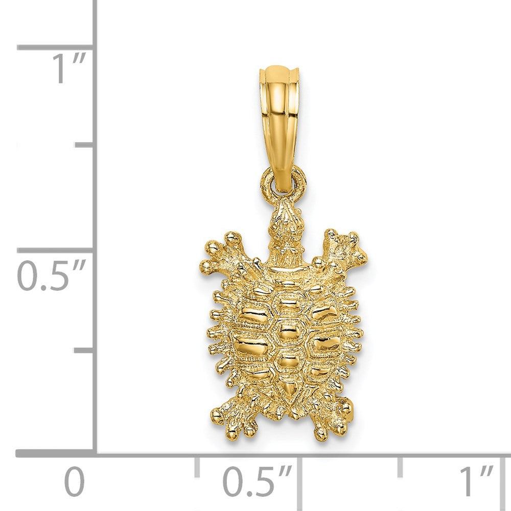 14K Gelbgold Land Schildkröte Charm