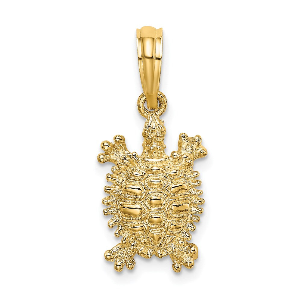 14K Gelbgold Land Schildkröte Charm