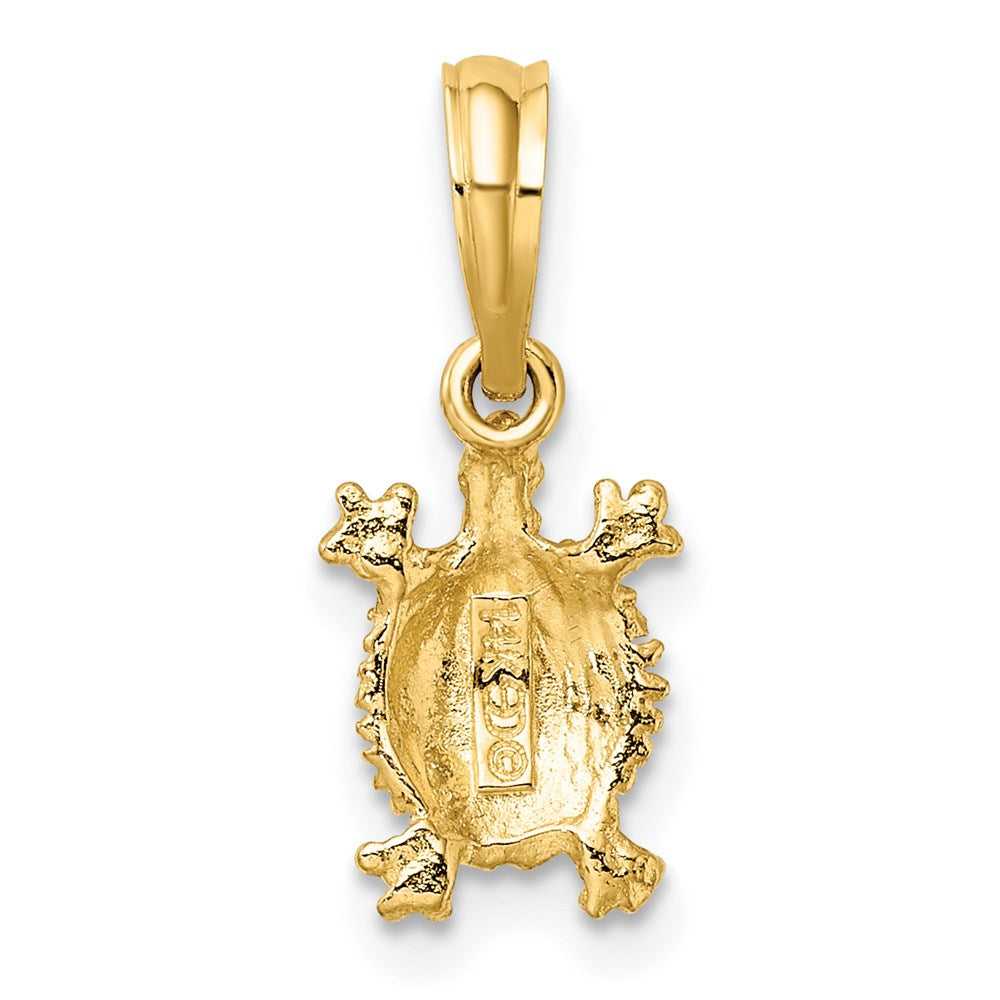 14K Gelbgold Land Schildkröte Charm