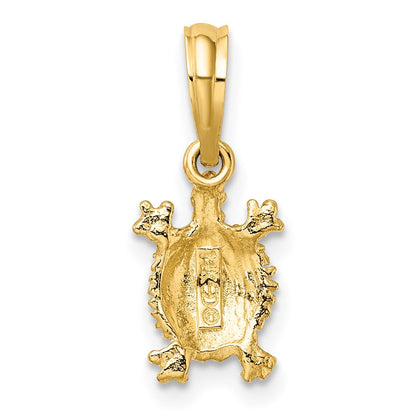 14K Gelbgold Land Schildkröte Charm
