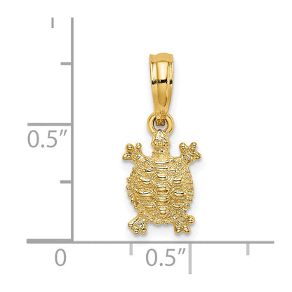 14K Gelbgold Land Schildkröte Charm