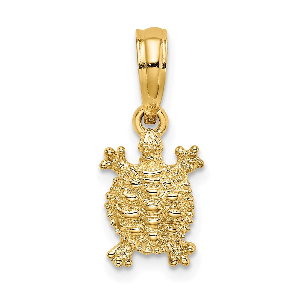 14K Gelbgold Land Schildkröte Charm