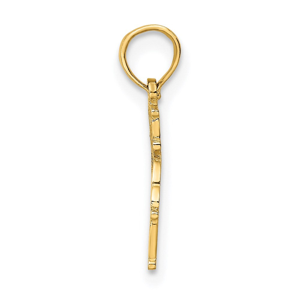14K Gelbgold I Herz Dolphins mit Delfin Charm
