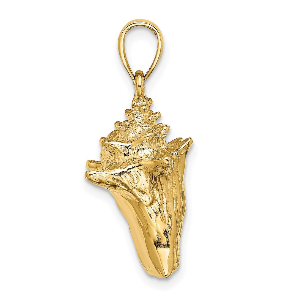 14K Gelbgold 3-D Muschel-Charm