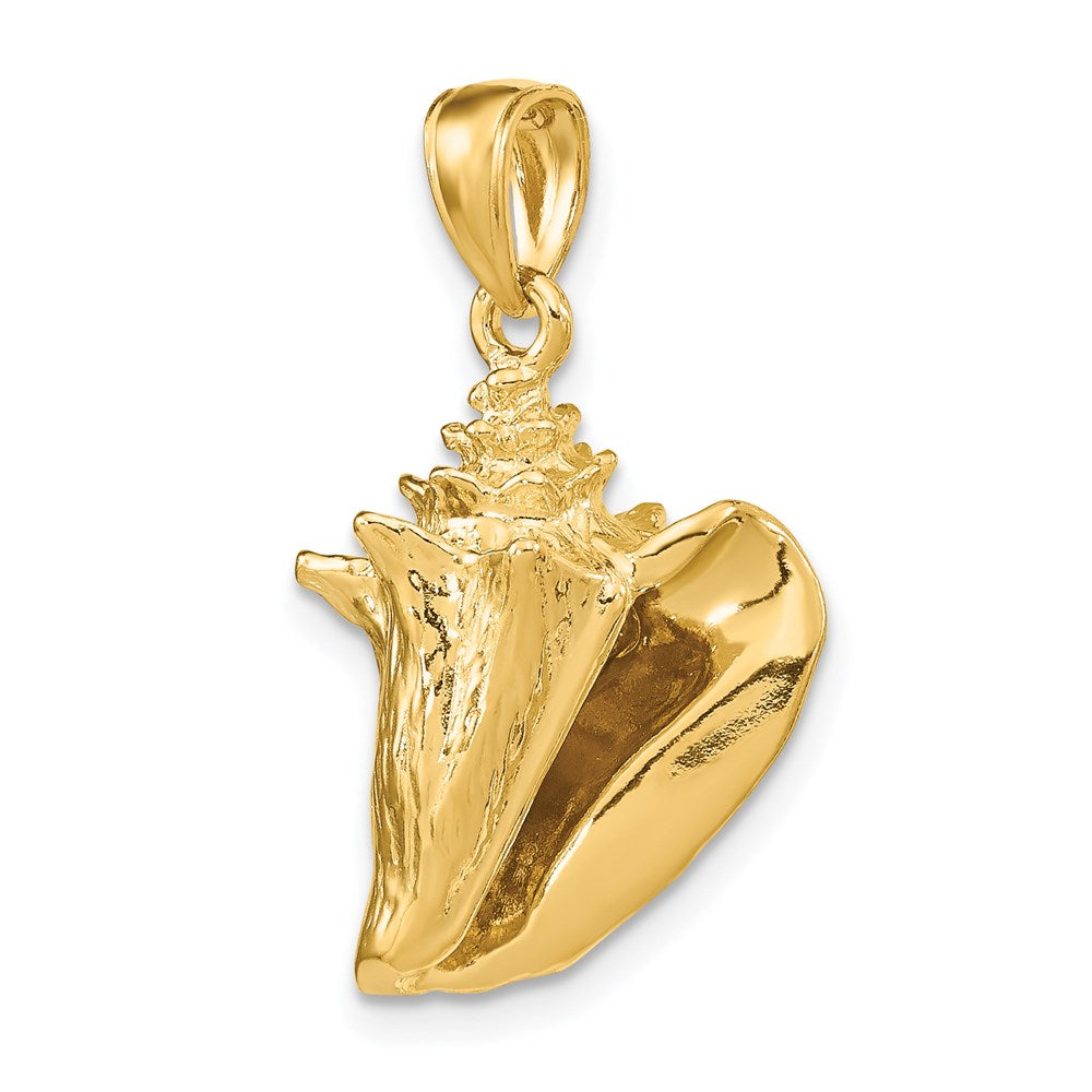14K Gelbgold 3-D Muschel-Charm