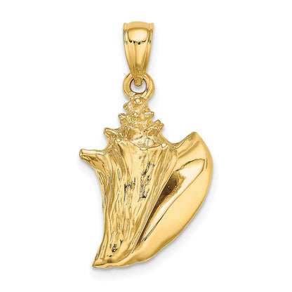 14K Gelbgold 3-D Muschel-Charm