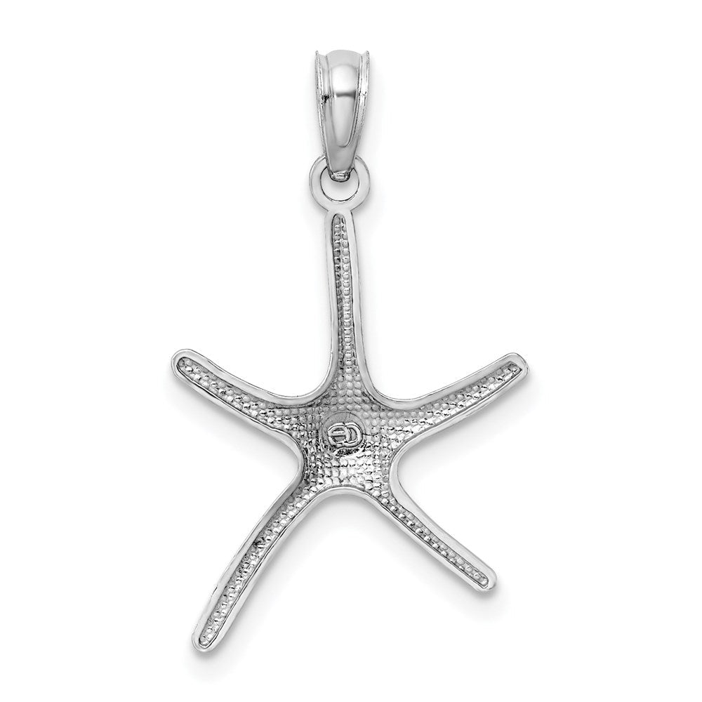 14K Weißgold Dancing Seestern Charm