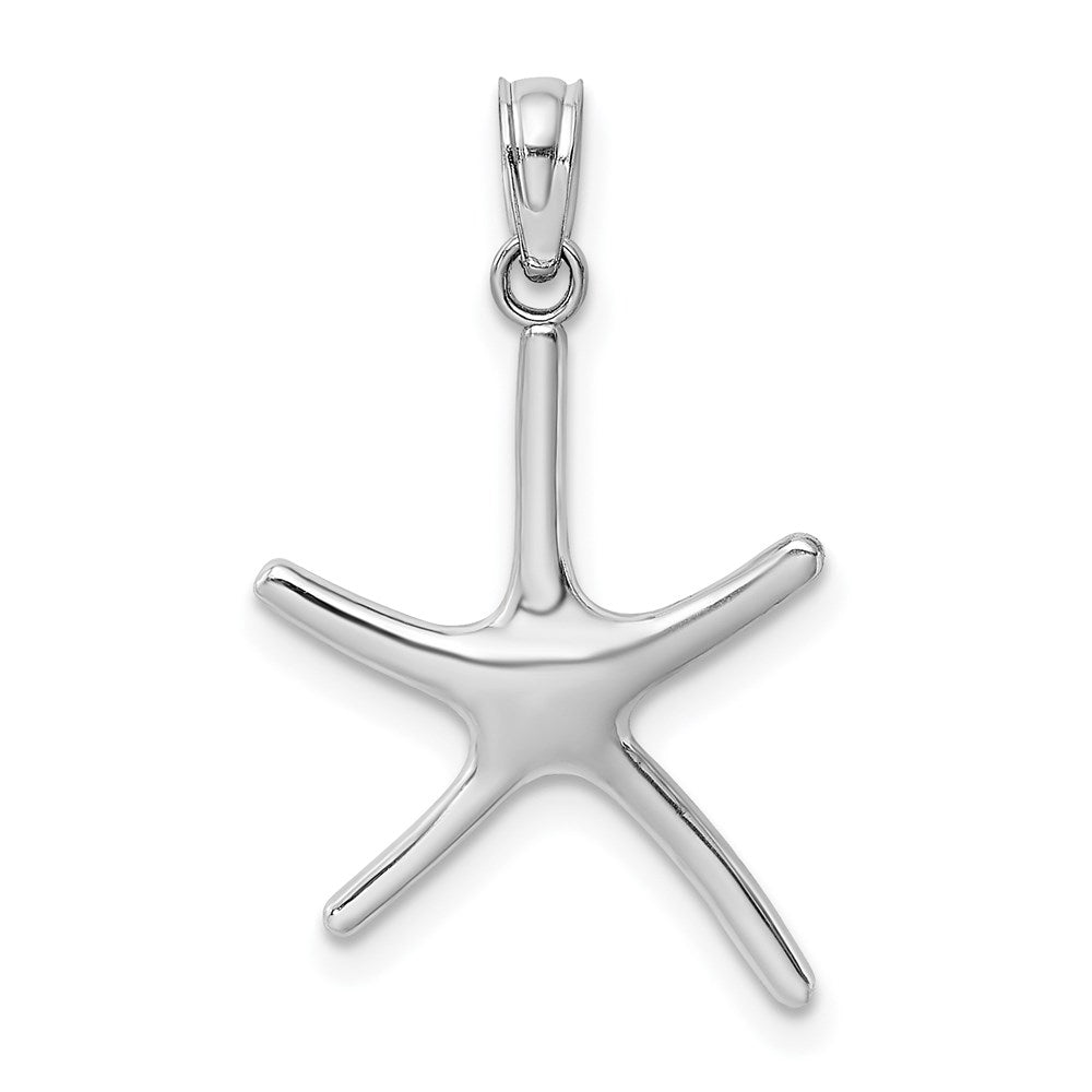 14K Weißgold Dancing Seestern Charm