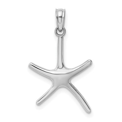 14K Weißgold Dancing Seestern Charm