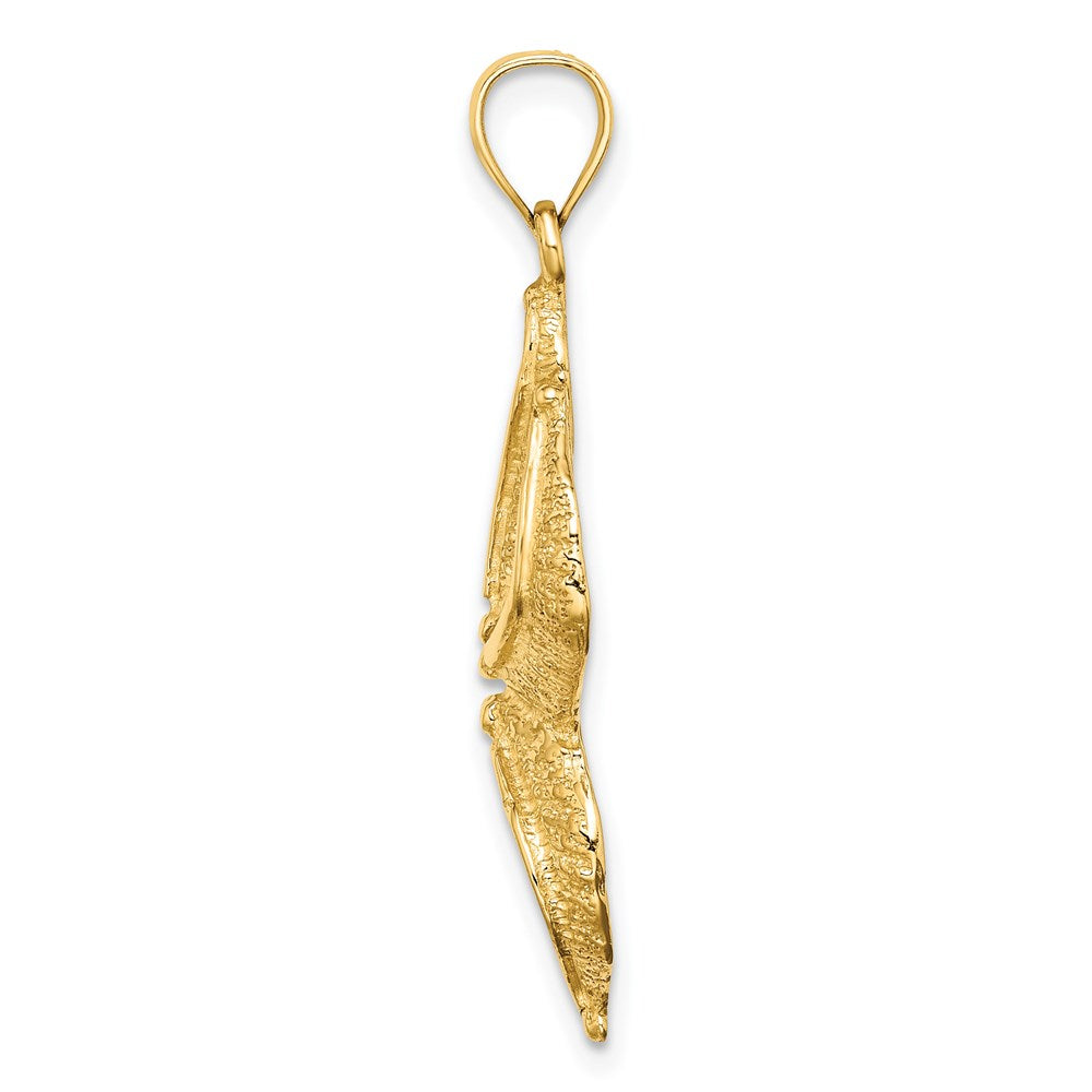 Seesternanhänger aus 14K Gelbgold mit strukturierter Oberfläche