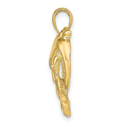 14K Gelbgold Delfin-Anhänger