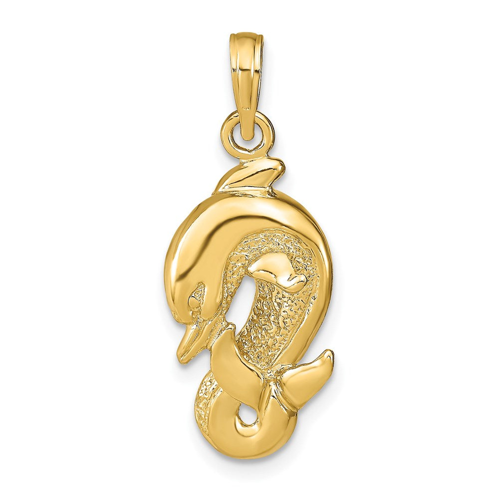 14K Gelbgold Delfin-Anhänger
