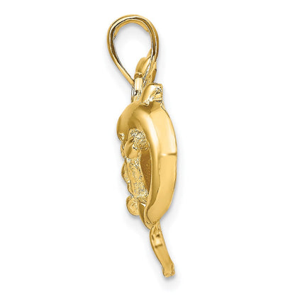 14K Gelbgold Delfin-Anhänger