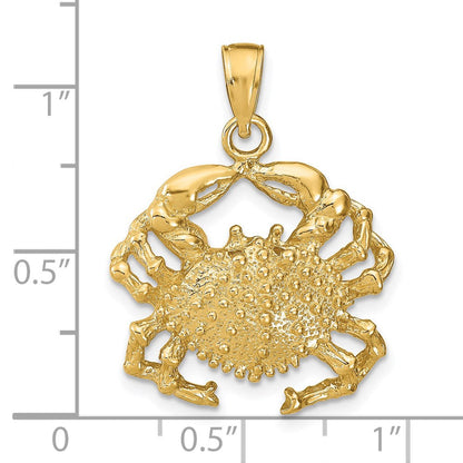 14K Gelbgold Krabben-Anhänger