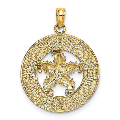 14K Gelbgold FT. MYERS BEACH FLORIDA Charm mit Seestern