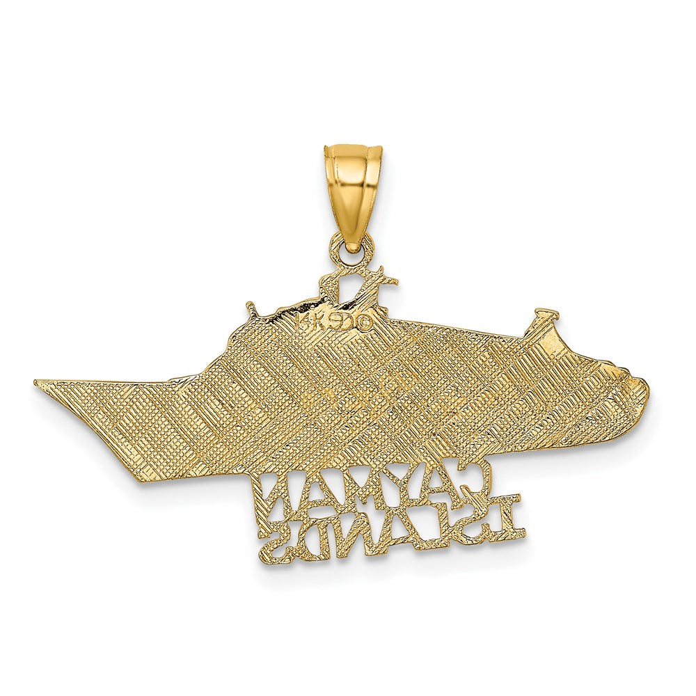 14 Karat Gelbgold Charm „KREUZFAHRTSCHIFF CAYMANINSELN“
