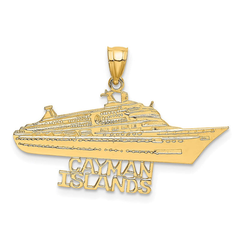 14 Karat Gelbgold Charm „KREUZFAHRTSCHIFF CAYMANINSELN“