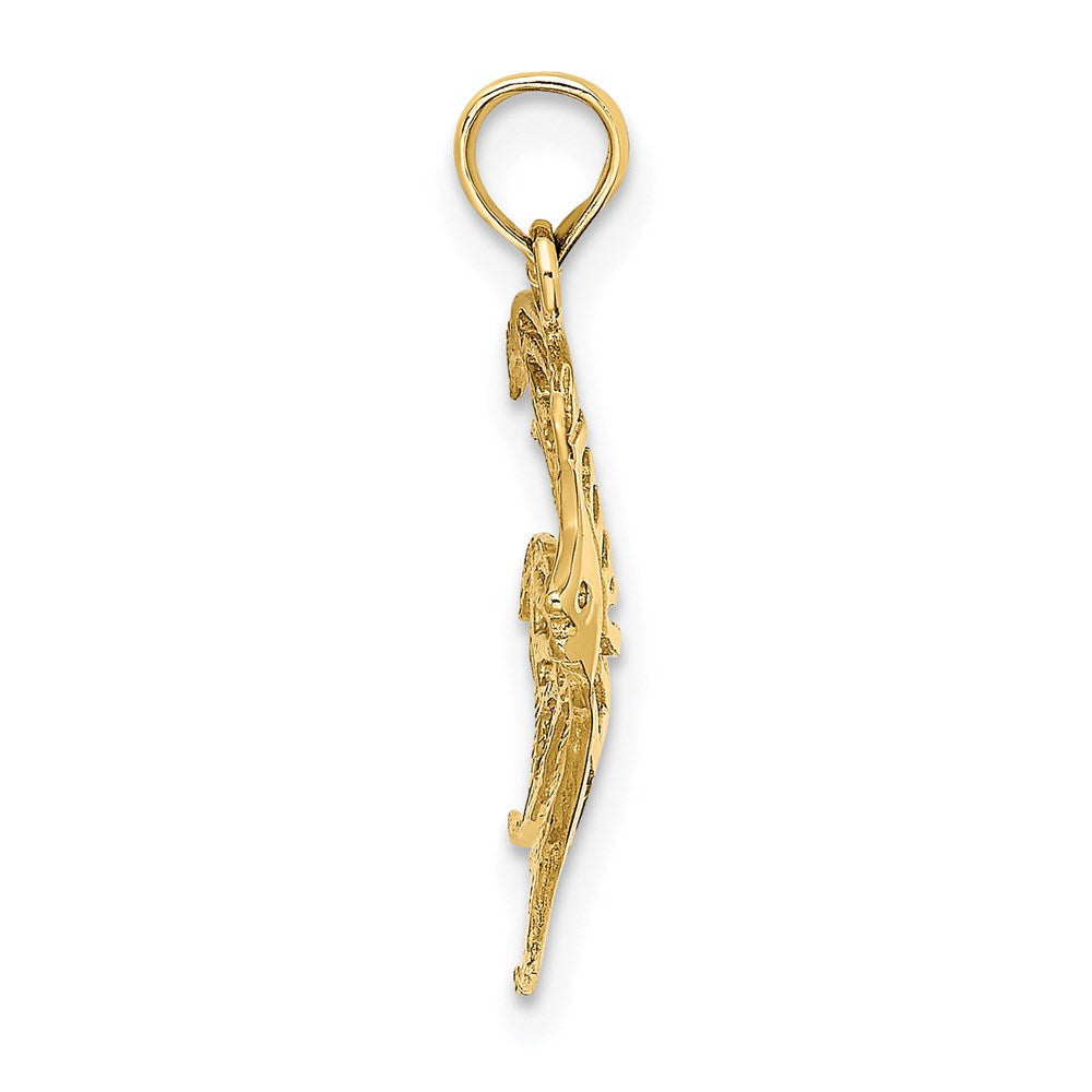 14K Gelbgold Ausgeschnitten Kaiserfisch Charm