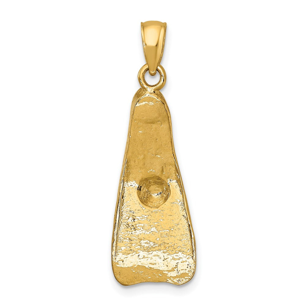 14K Gelbgold 3-D Taucherflosse Charm
