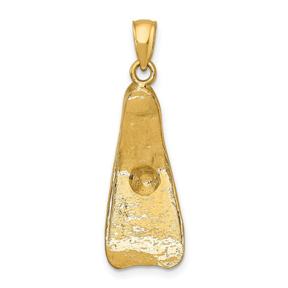 14K Gelbgold 3-D Taucherflosse Charm
