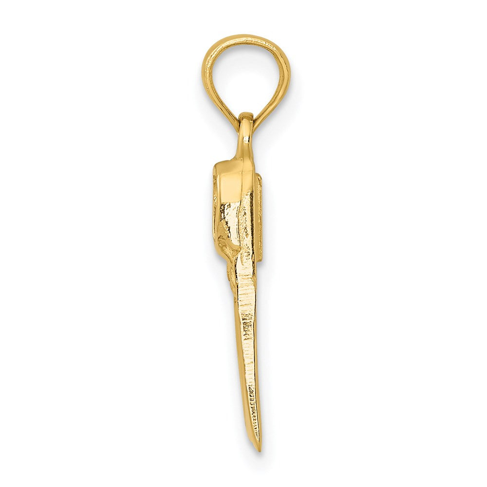 14K Gelbgold Scuba Flipper Charm