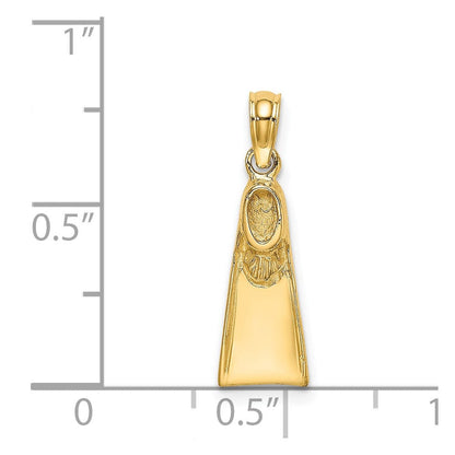14K Gelbgold Scuba Flipper Charm